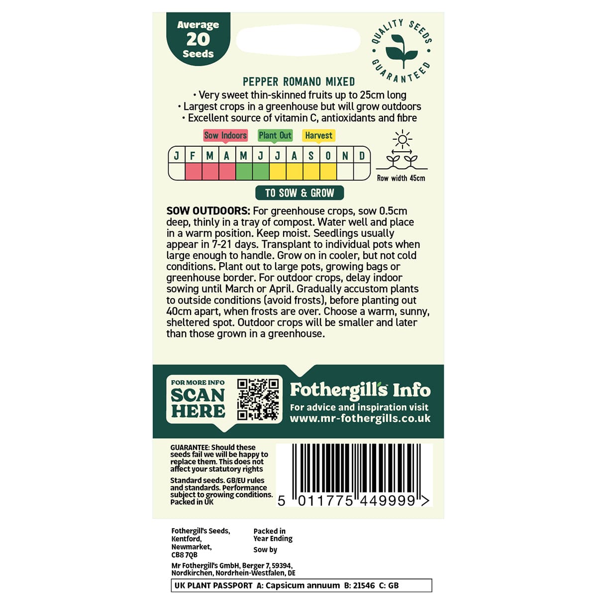 Oh Sow Simple - Sweet Pointed Mixed Pepper Seeds