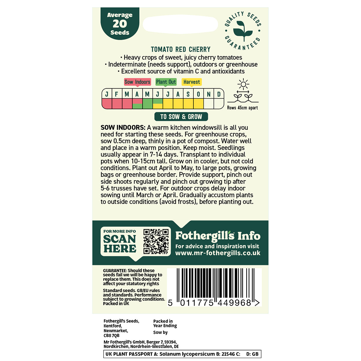 Oh Sow Simple - Tomato Red Cherry Seeds