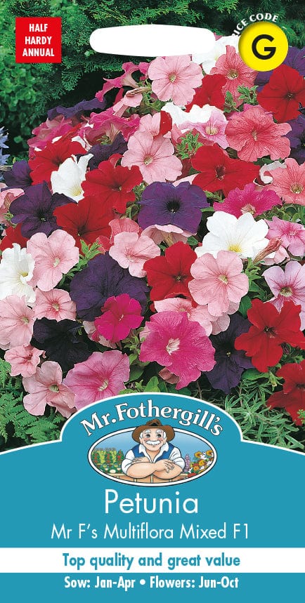 Petunia Mr F's Multiflora Mixed F1 Seeds