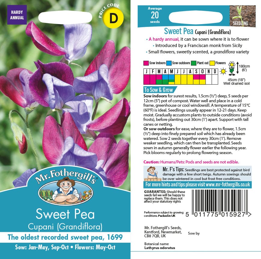 Sweet Pea Cupani Seeds