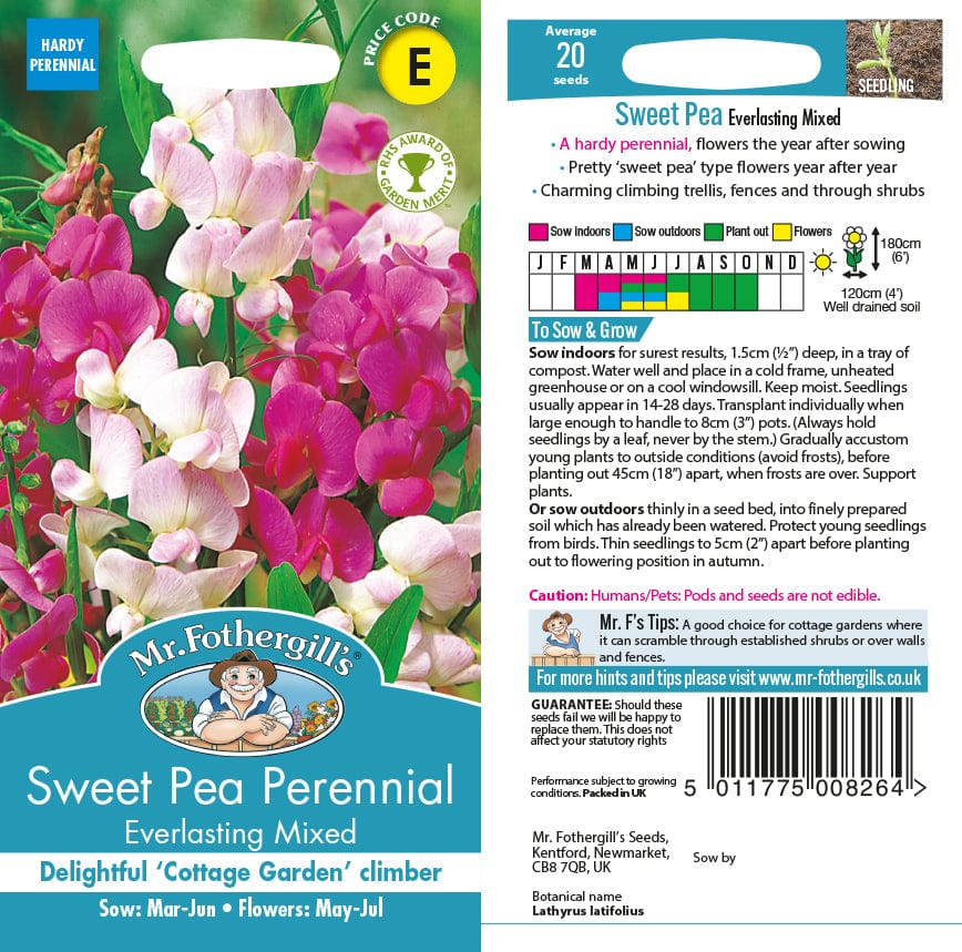 Sweet Pea Everlasting Mixed Seeds
