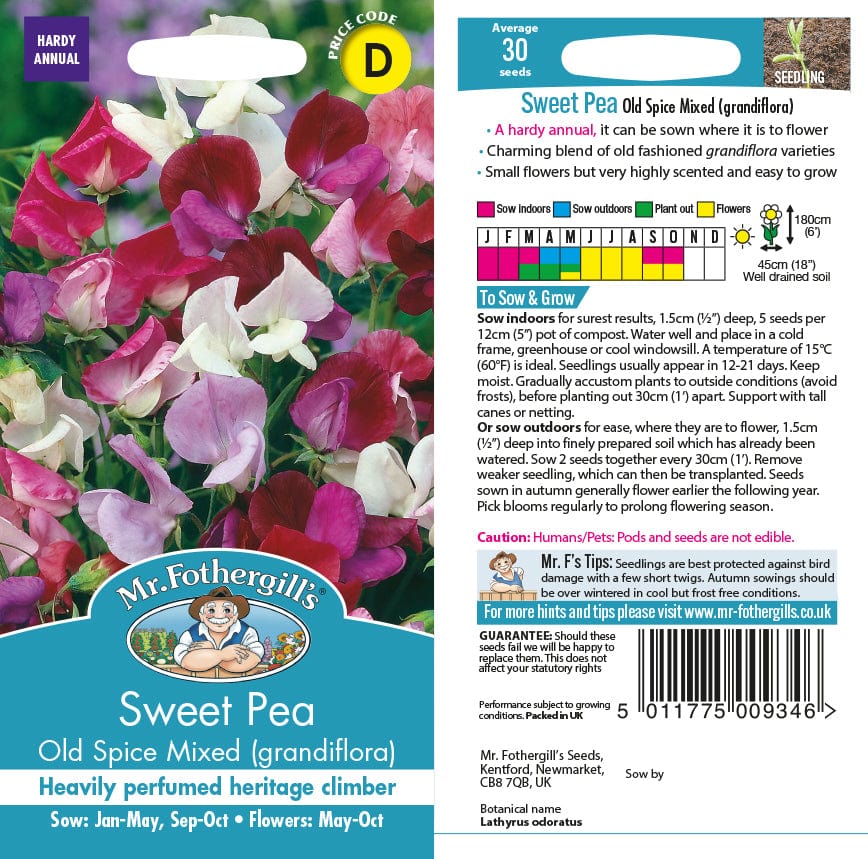Sweet Pea Old Spice Mixed Seeds