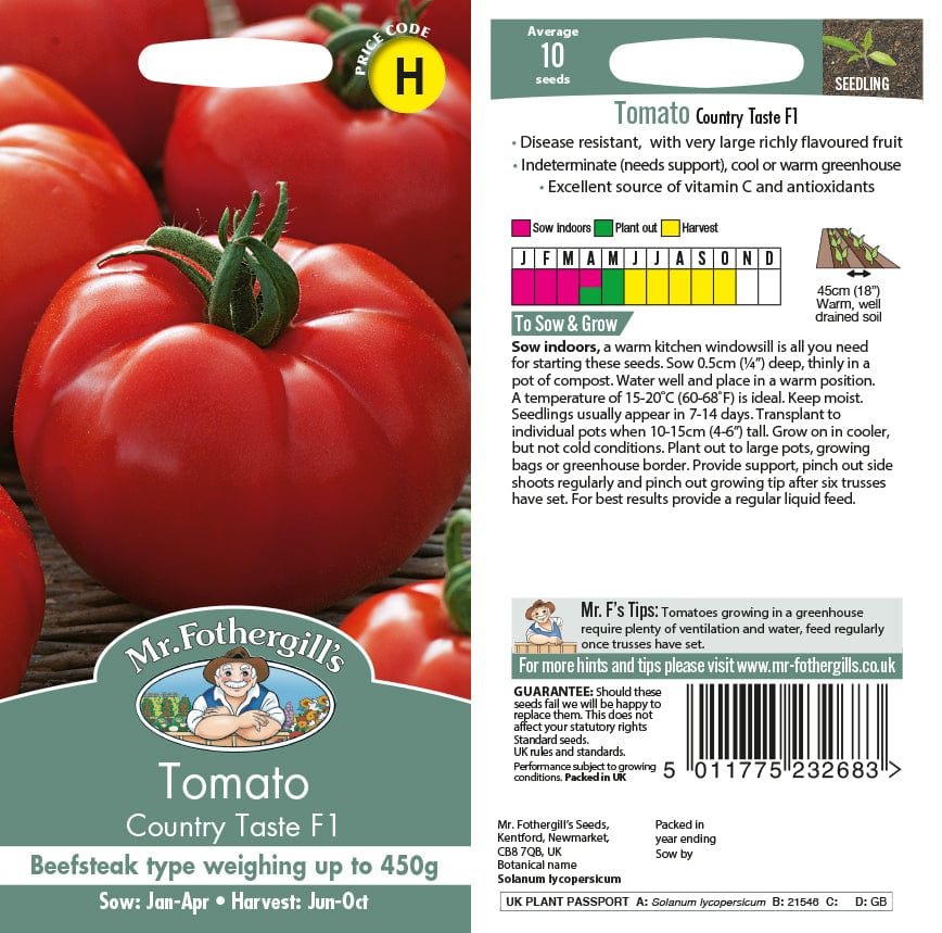 Tomato (Beefsteak) Country Taste F1 Seeds