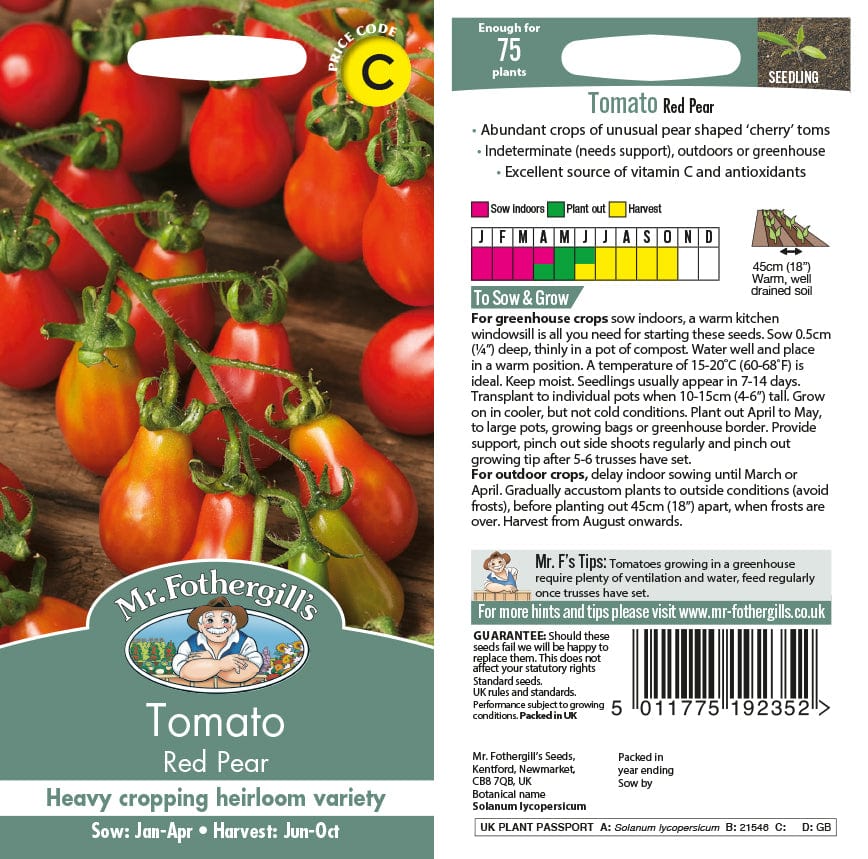 Tomato (Plum/Cherry) Red Pear Seeds