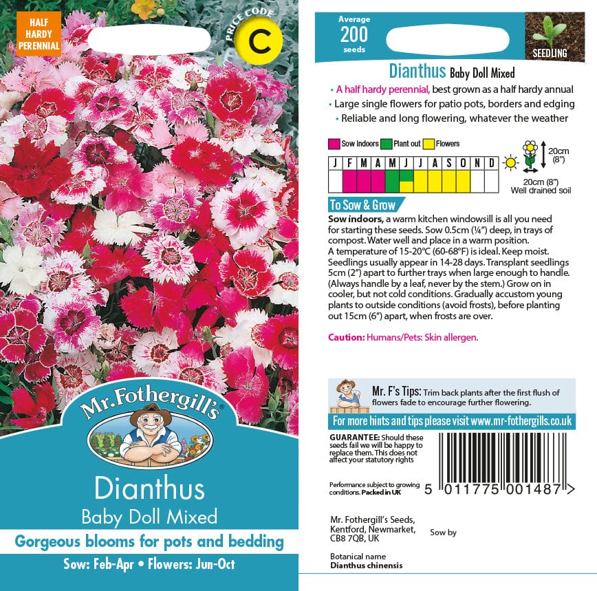 Dianthus Baby Doll Mixed Seeds