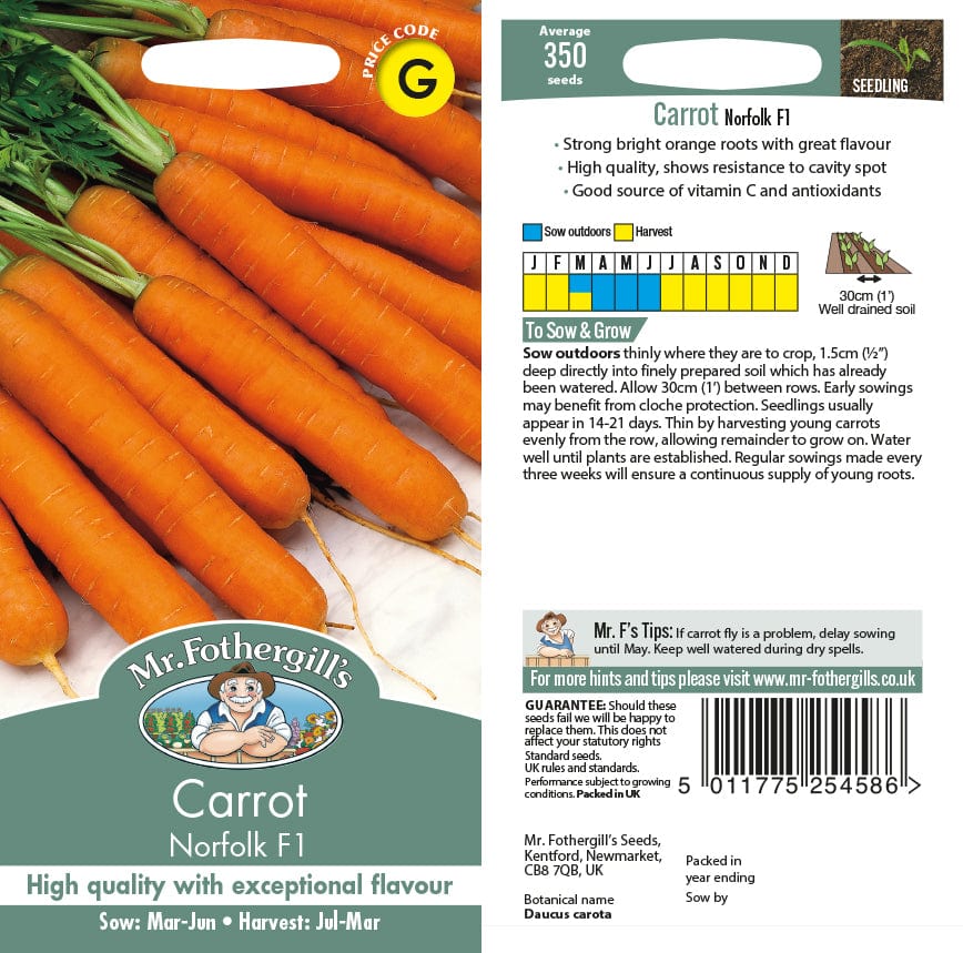 Carrot Norfolk F1 Seeds