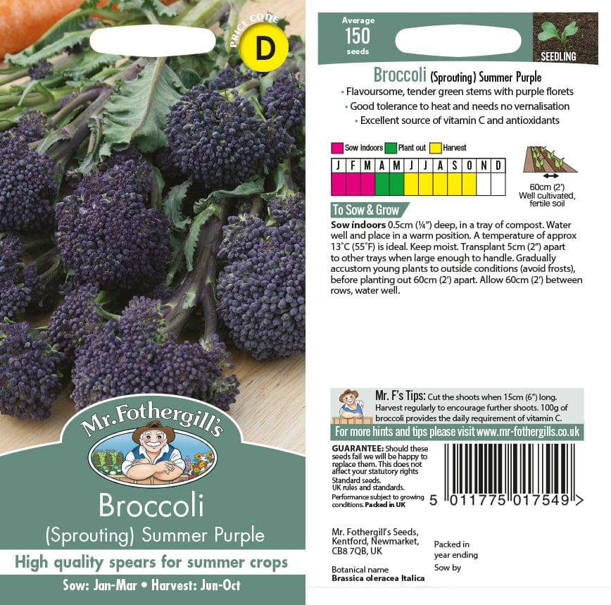 Broccoli (Sprouting) Summer Purple Seeds