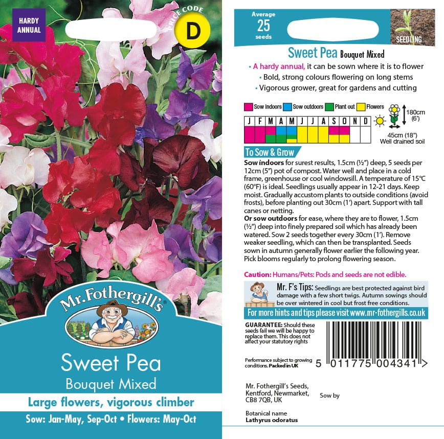 Sweet Pea Bouquet Mixed Seeds