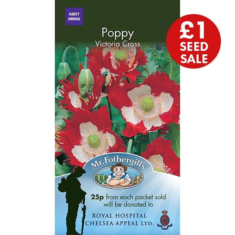 Average 250 seeds Poppy Victoria Cross Seeds