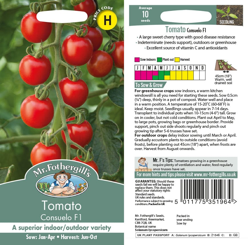 Tomato (Cherry) Consuelo F1 Vegetable Seeds