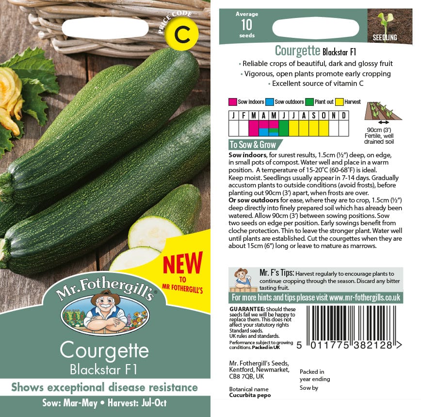 Courgette Blackstar F1 Vegetable Seeds