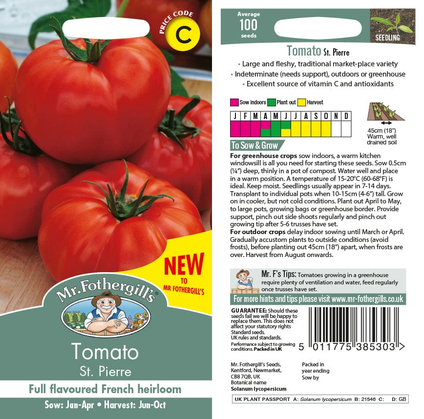 Tomato (Standard) St Pierre Vegetable Seeds