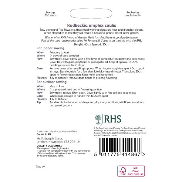 RHS Rudbeckia Amplexicaulis Seeds