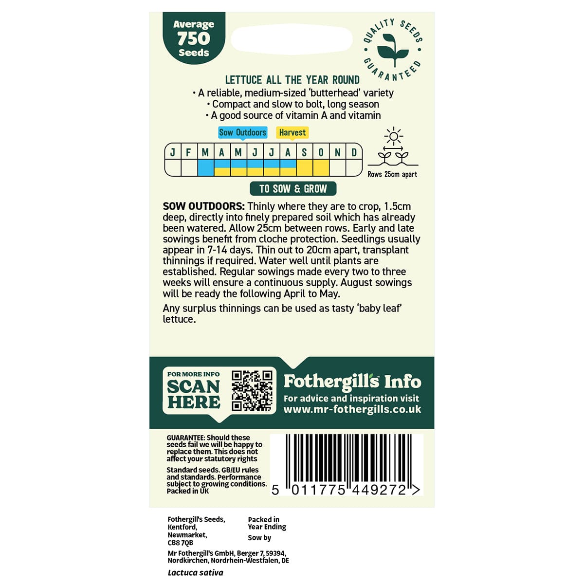 Oh Sow Simple - Lettuce Butterhead Seeds