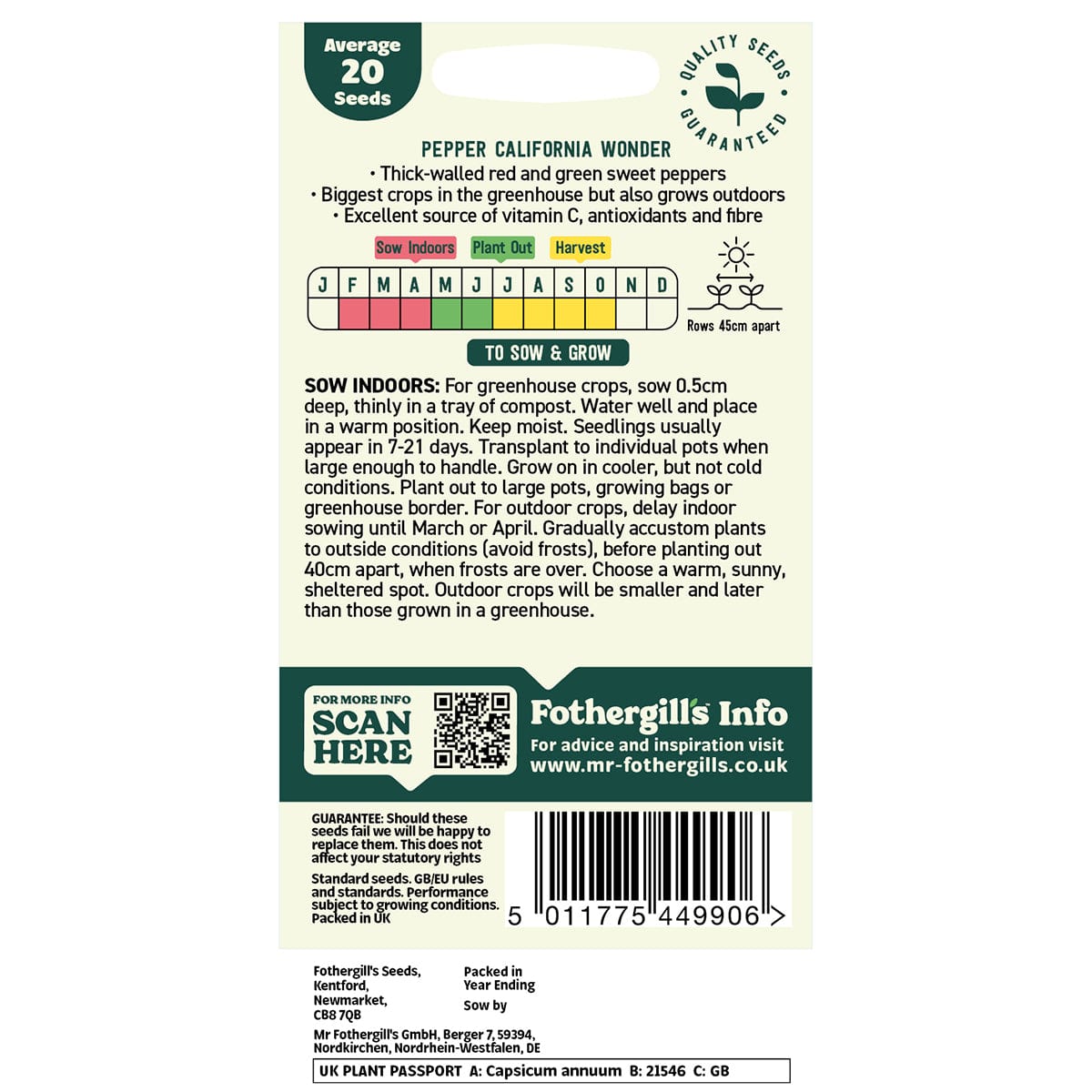 Oh Sow Simple - Sweet Red Pepper Seeds