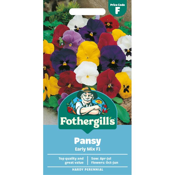 Pansy Mr F's Early Mixed F1 Seeds