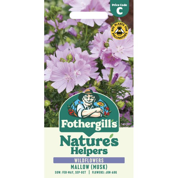 Nature's Helpers Musk Mallow Wildflower Seeds
