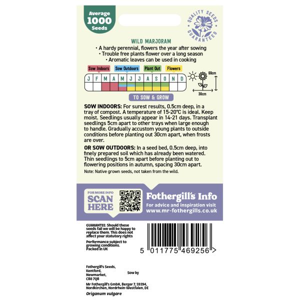 Nature's Helpers Wild Marjoram Seeds