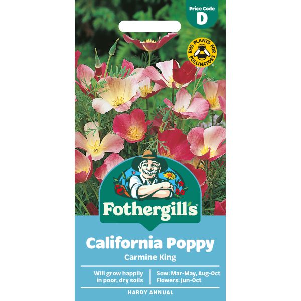California Poppy Carmine King Seeds