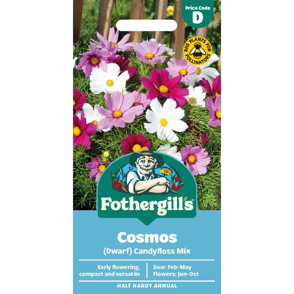 Cosmos (Dwarf) Candyfloss Mix Seeds