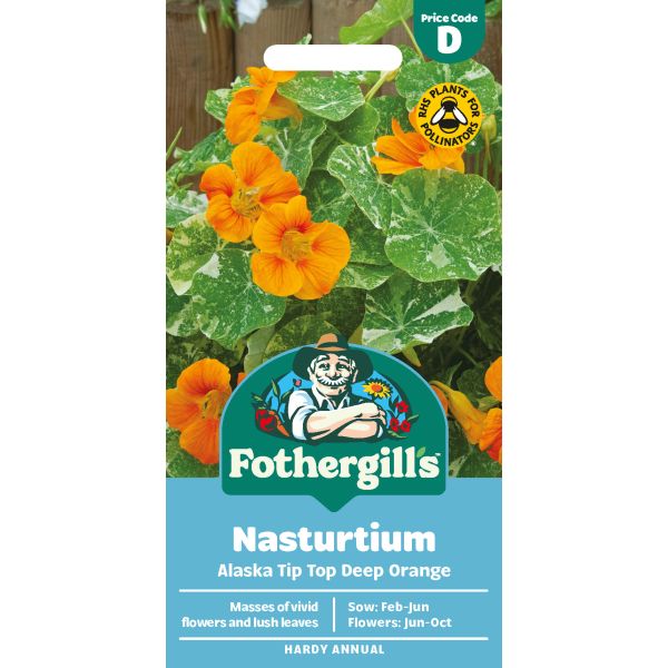 Nasturtium Alaska Deep Orange Seeds