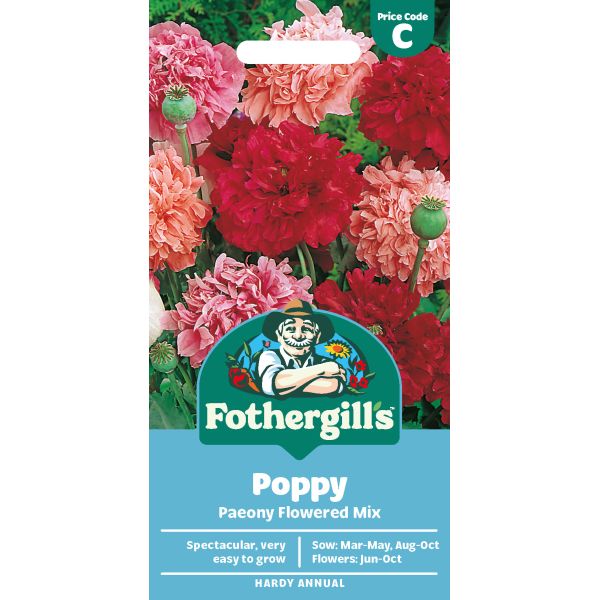 Poppy Paeony Flowered Mix Seeds