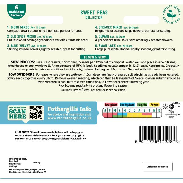Sweet Pea Seed Collection