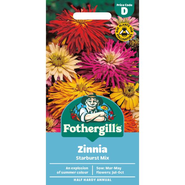 Zinnia Starburst Mixed Flower Seeds