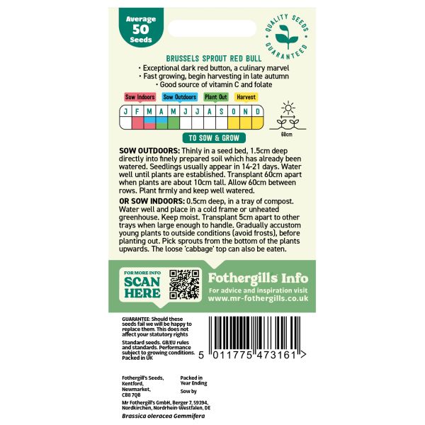 Brussels Sprout Red Bull Seeds