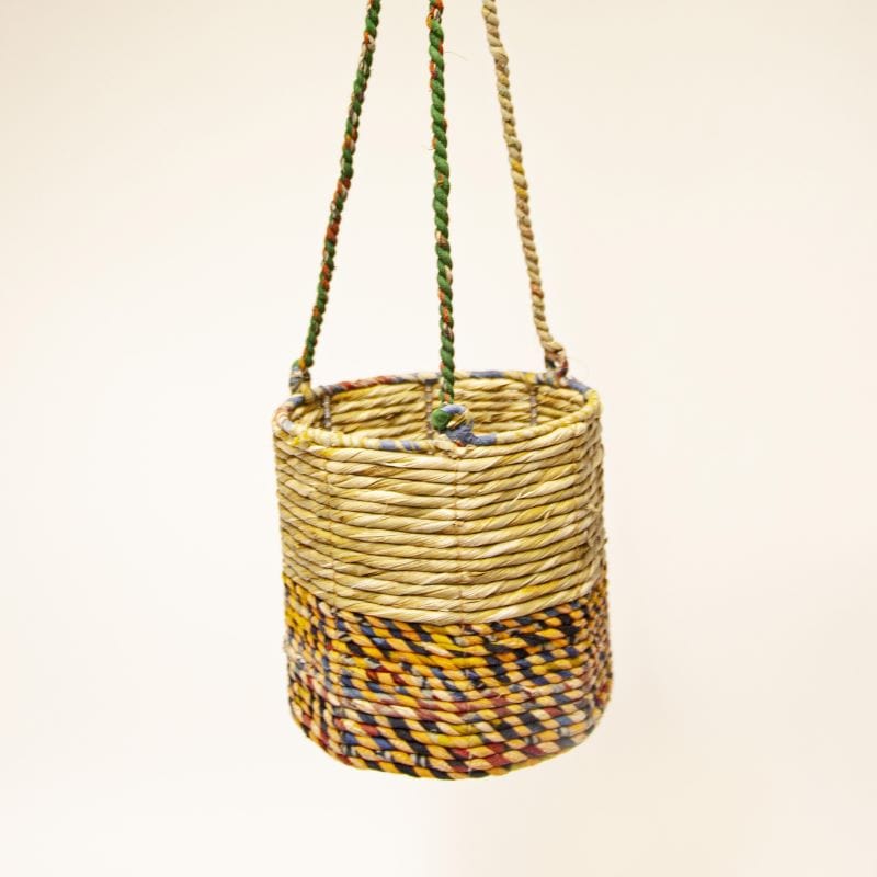 Artisan Hanging  Basket - Small Cylinder Planter