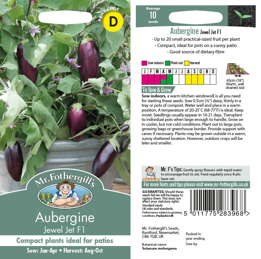 Aubergine Jewel Jet F1 Seeds