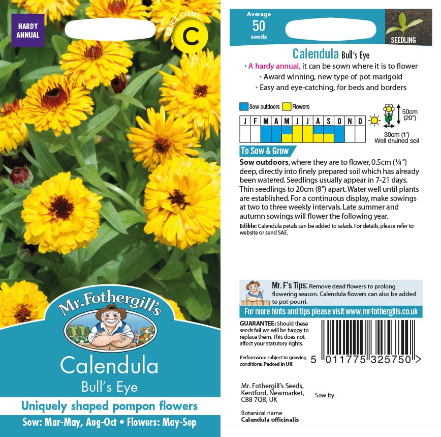 Calendula Bull's Eye Flower Seeds