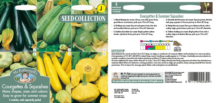 Courgettes & Summer Squashes Seed Collection