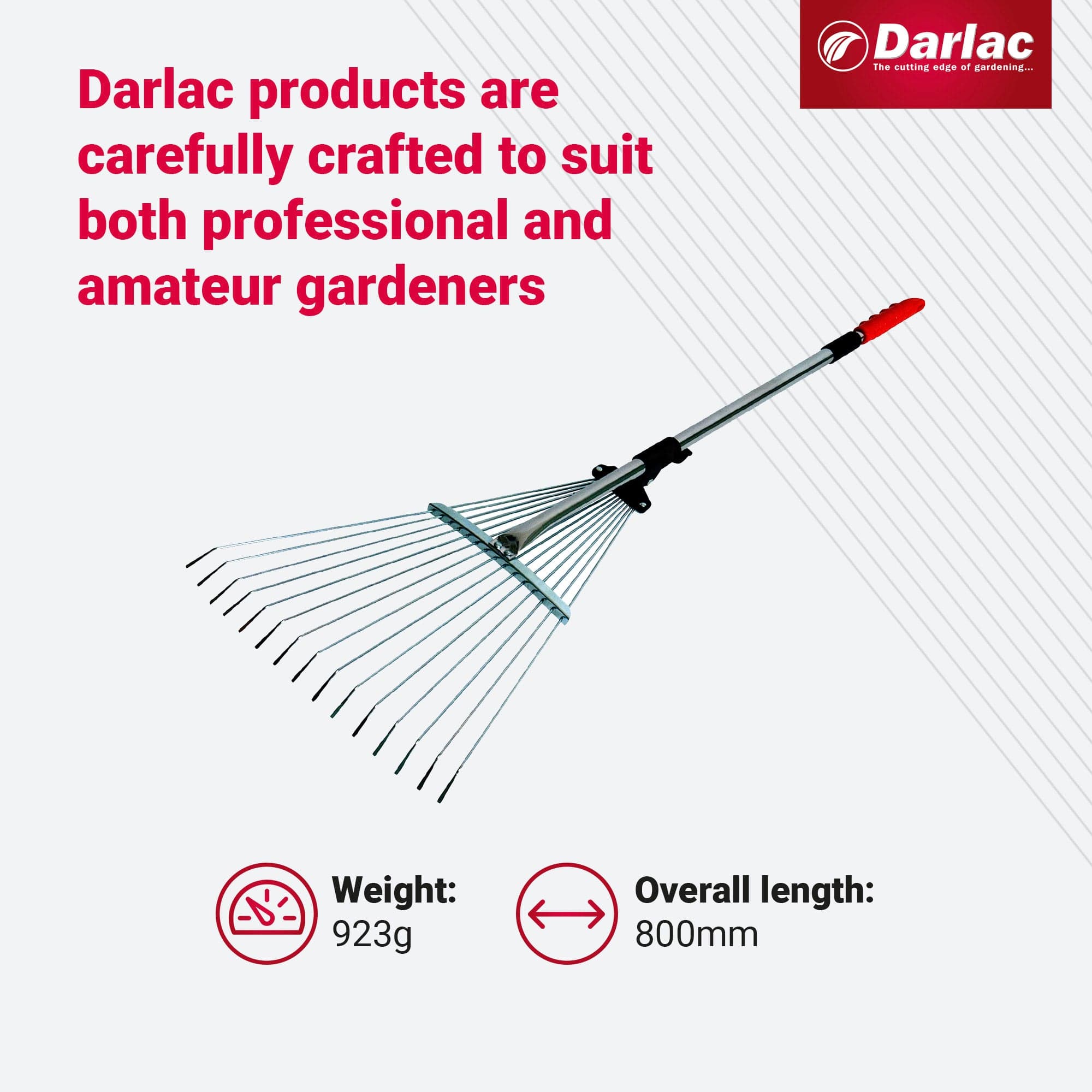 Darlac Expanding Telescopic Rake 15 Tine