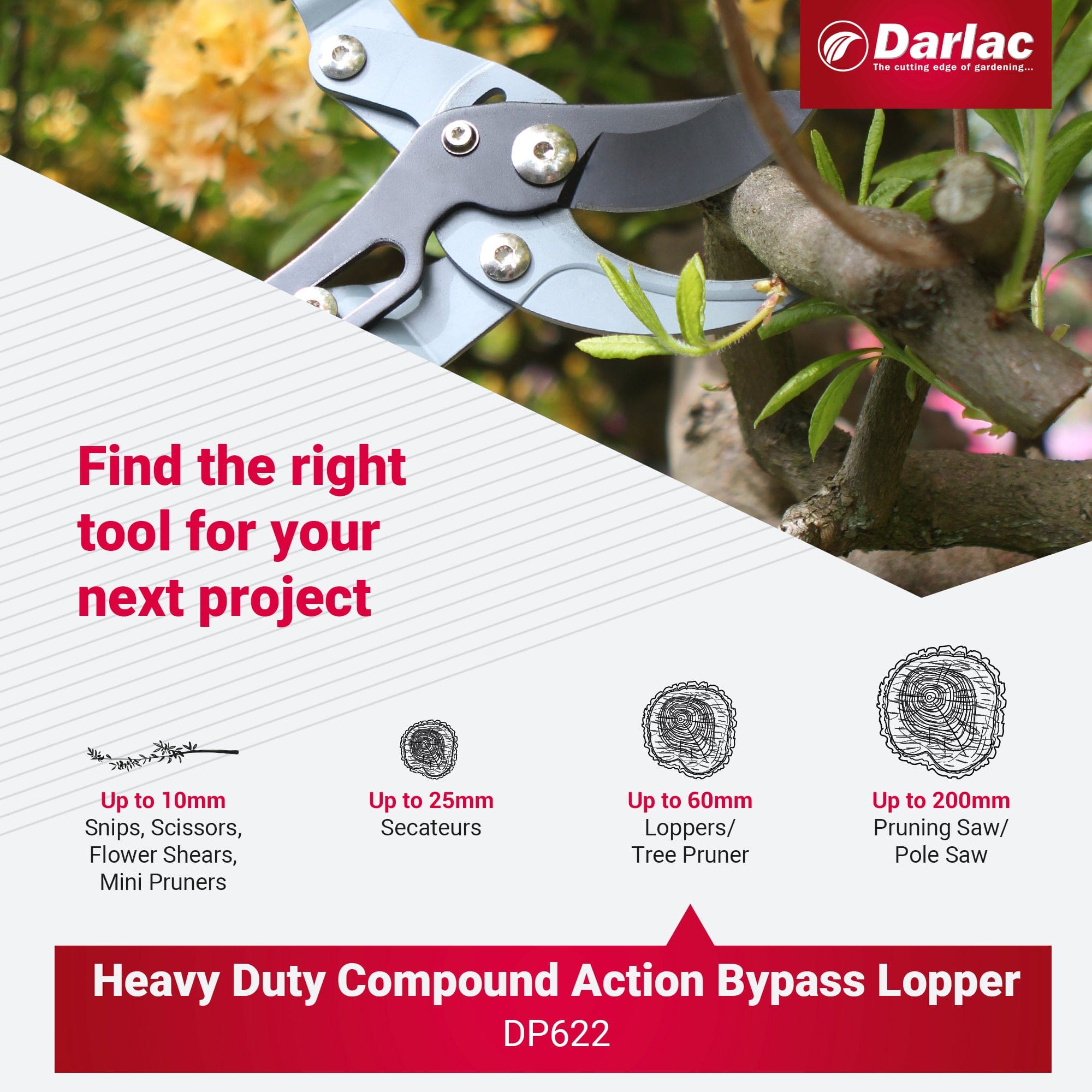 Darlac Heavy Duty Compound Action Bypass Lopper