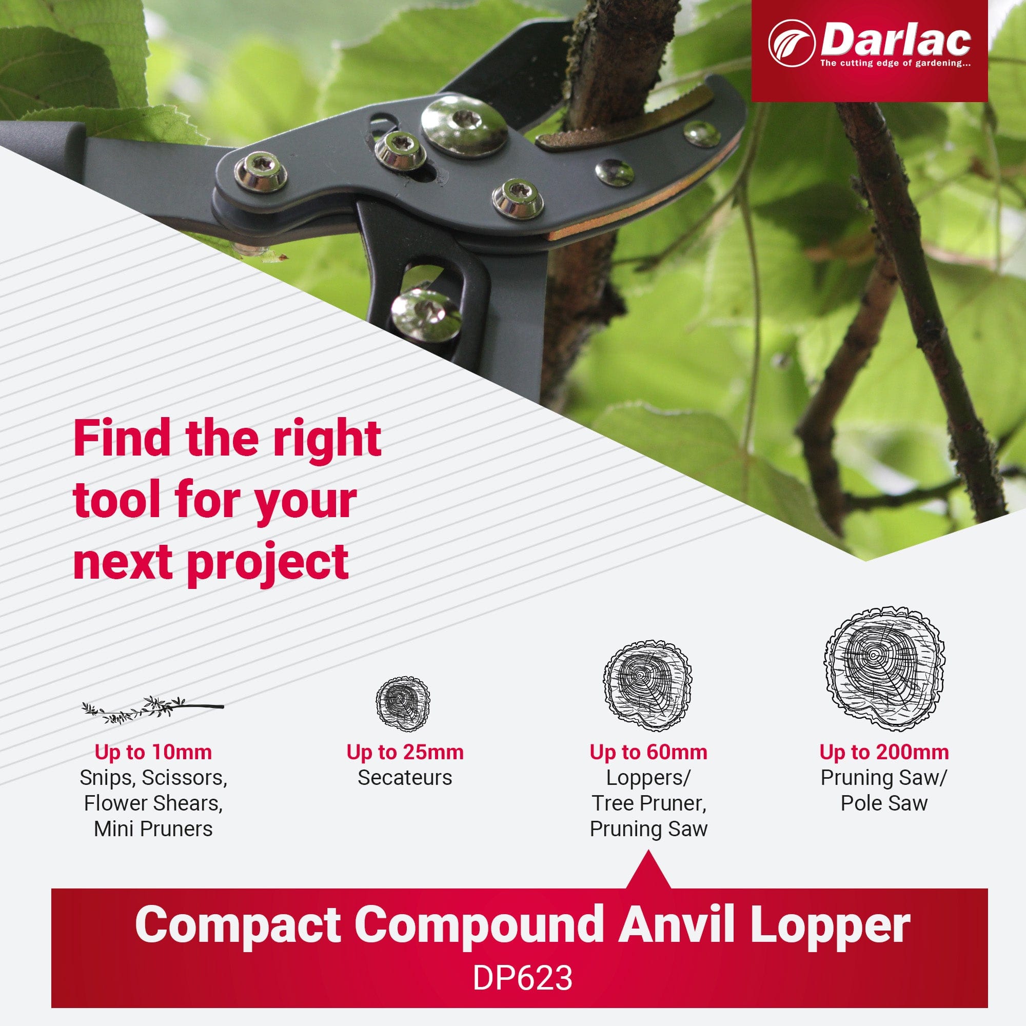 Darlac Compact Compound Action Anvil Lopper