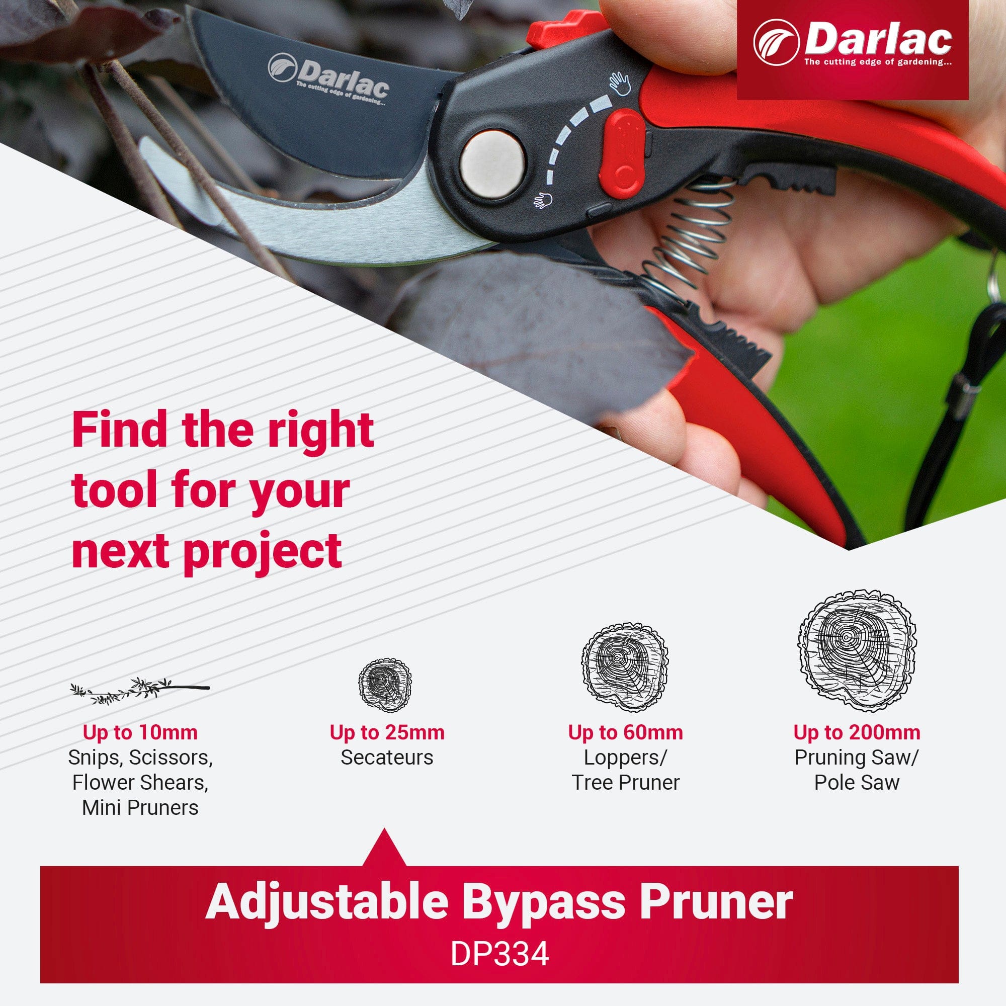 Darlac Adjustable Bypass Secateurs