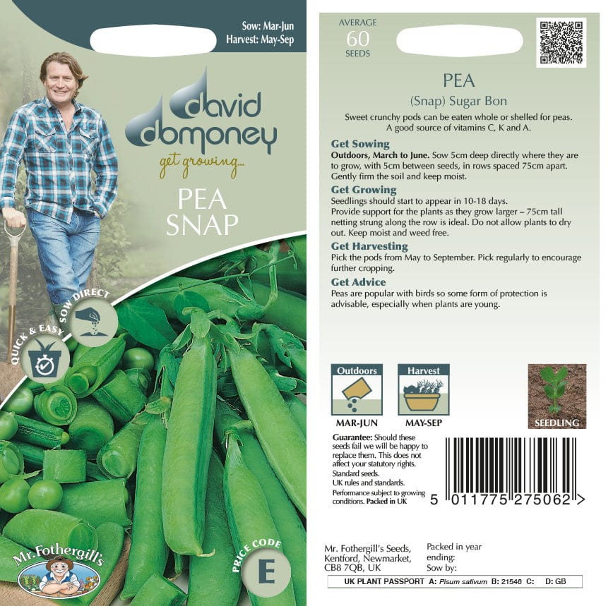 David Domoney, Get Growing Pea Snap
