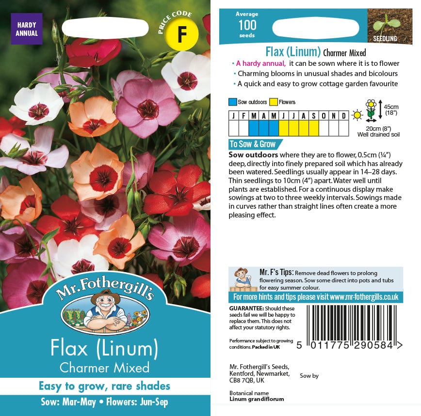 Flax (Linum) Charmer Mix Flower Seeds