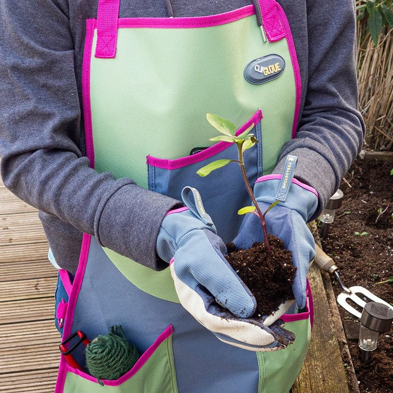 Long Apron Pink and Blue