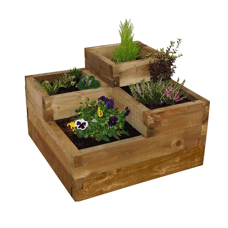 Caledonian Wooden Tiered Raised Bed