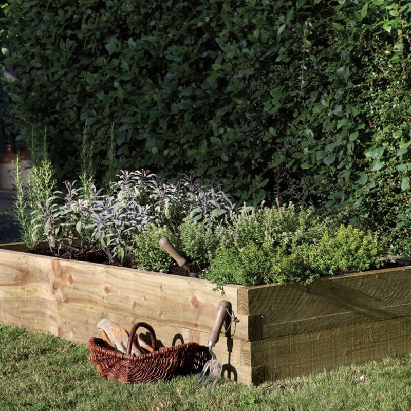 Caledonian Wooden Rectangular Raised Bed