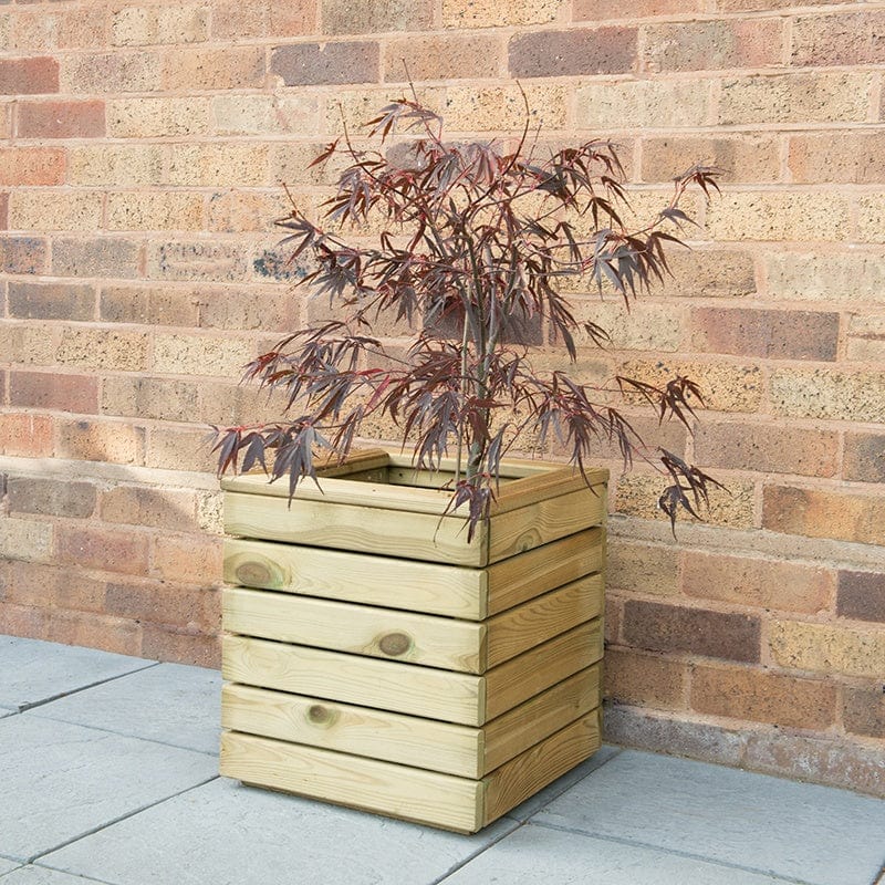 Linear Wooden Garden Planter Square