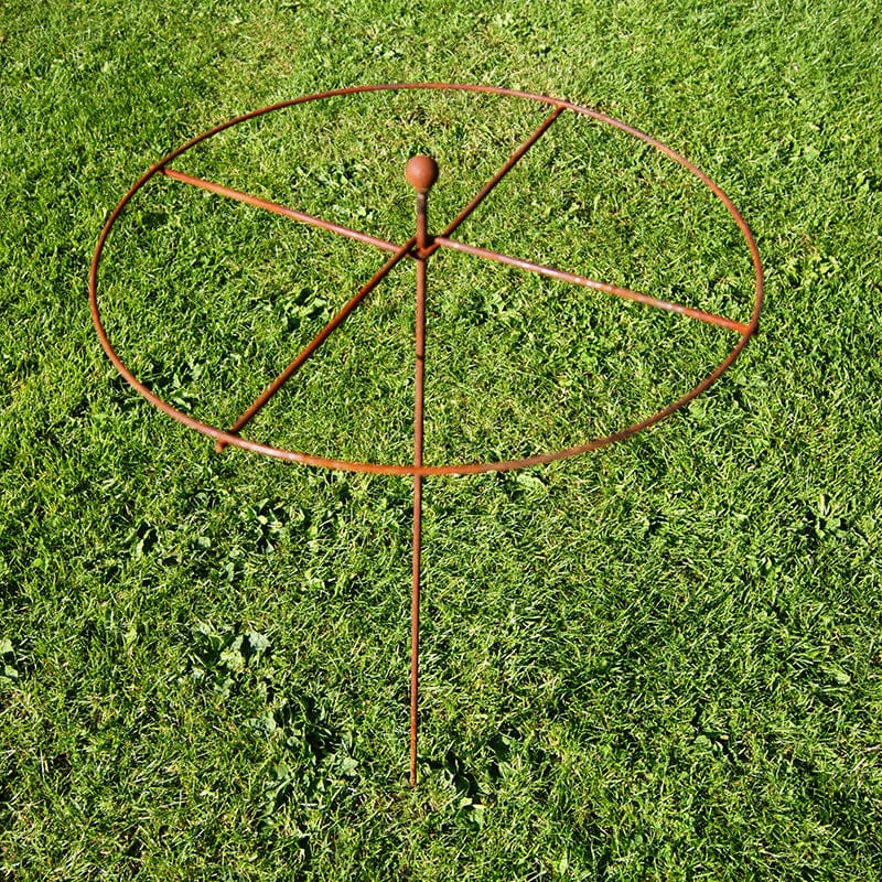 Steel Circle Plant Supports 82 x 40cm - Rust
