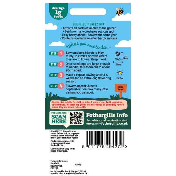 Little Gardeners Bee & Butterfly Mix Seeds