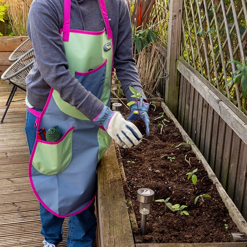 Long Apron Pink and Blue