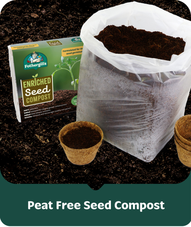 Cutaway of a container with drainage crocks and soil, demonstrating how to prepare a pot for bulbs.