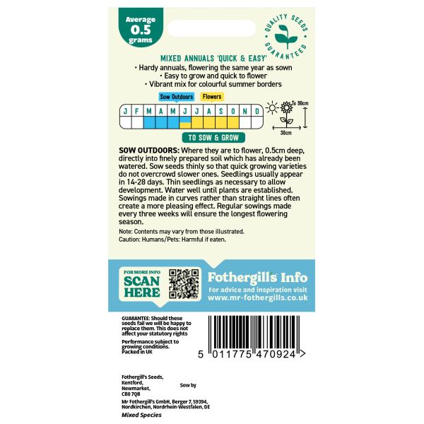 Mixed Annuals Quick & Easy Seeds