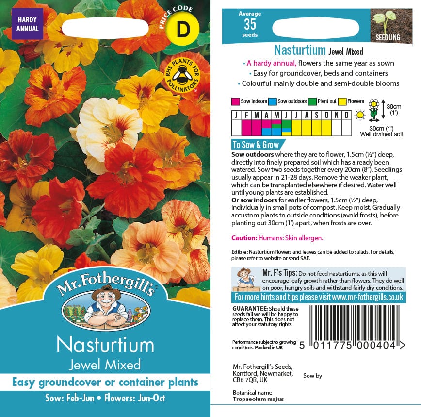 Nasturtium Jewel Mixed Seeds