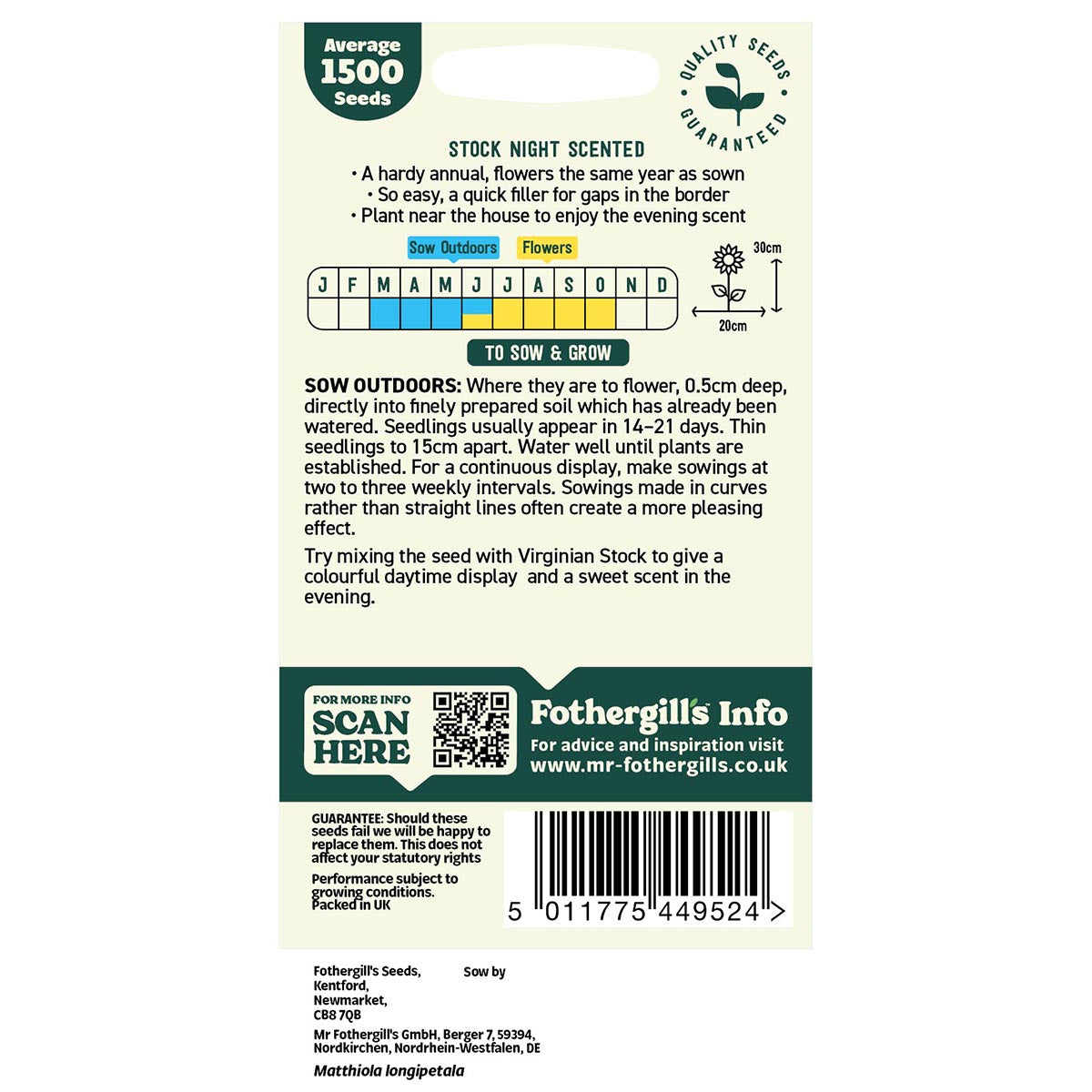 Oh Sow Simple - STOCK Scented Seeds